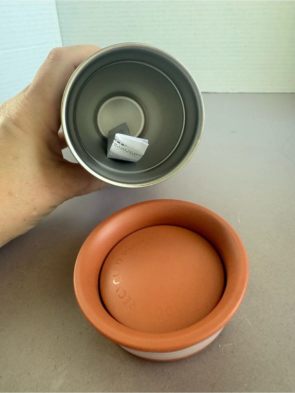 Starbucks Rust Orange Stainless Steel Travel Tumbler